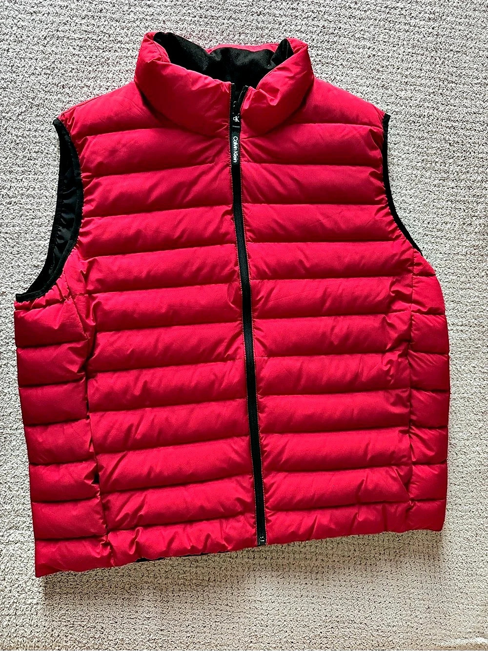 Calvin Klein Nylon Puffer Vest Red & Black XL NWT